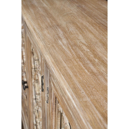 French Arched Wood Sideboards with Mirrored Doors by Hibashi Furniture – handcrafted solid wood furniture made in India