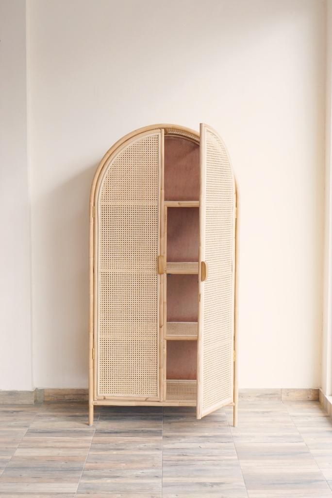 GALINA Rattan Cupboard – handcrafted solid wood furniture