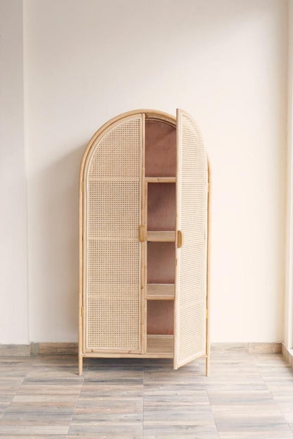 GALINA Rattan Cupboard – handcrafted solid wood furniture
