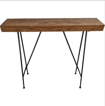 GAPAN Industrial Narrow Drinks Table – handcrafted solid wood furniture