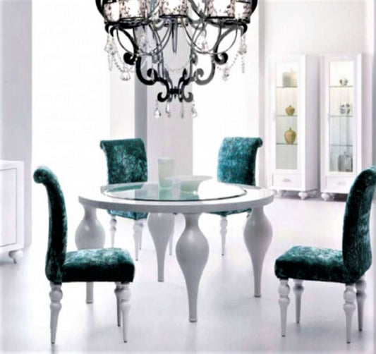 GOLF HAND CARVED LUXURY DINING TABLE SET – handcrafted solid wood furniture