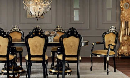 GORGUS HAND CARVED FRENCH STYLE DINING TABLE SET – handcrafted solid wood furniture