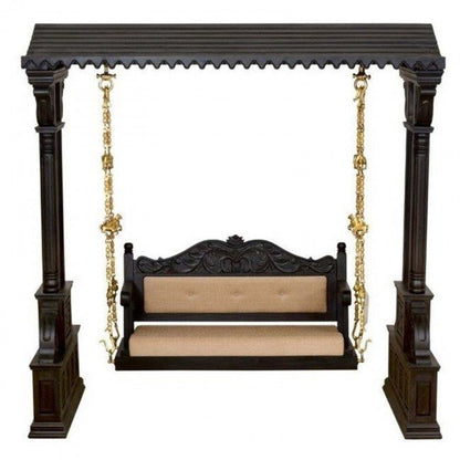 Hand Carved Elephant Design Swing – handcrafted solid wood furniture