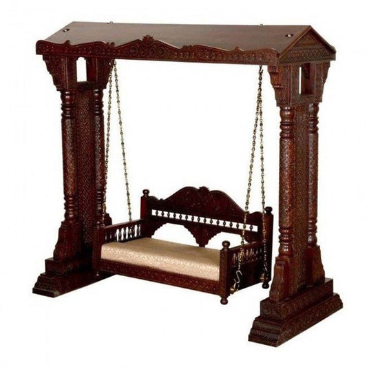 Hand Carved Indian Shahi Swing by Hibashi Furniture – handcrafted solid wood furniture made in India
