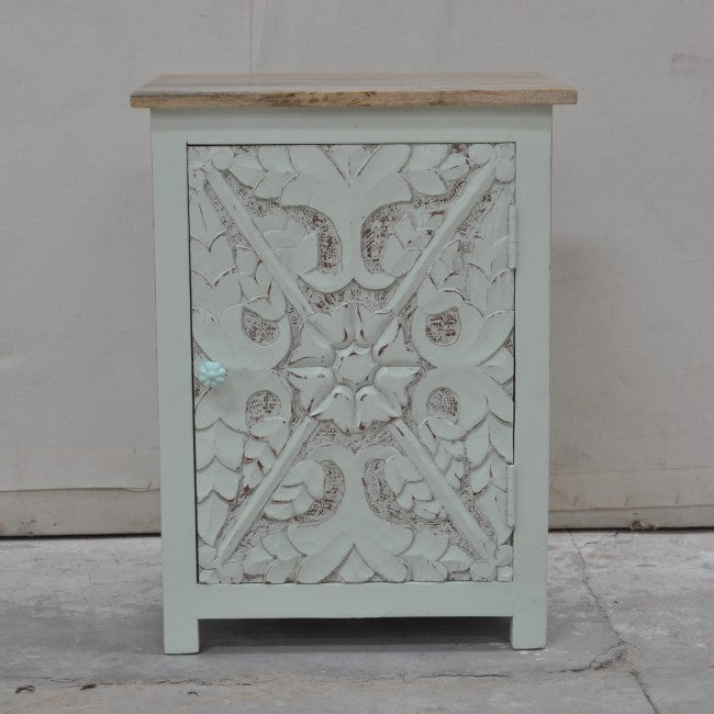 Hand Carved Pair of Bedsides, solid wooden bedside by Hibashi Furniture – handcrafted solid wood furniture made in India