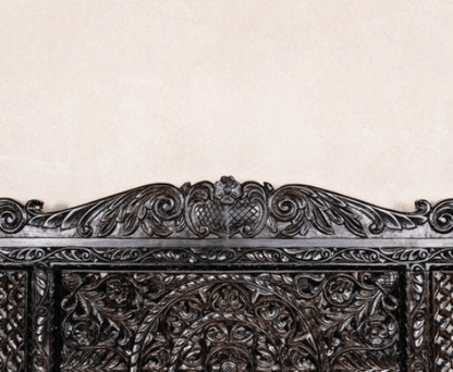 Hand Carved Solid Wooden Canopy Daybed / Hand Made Daybed – handcrafted solid wood furniture