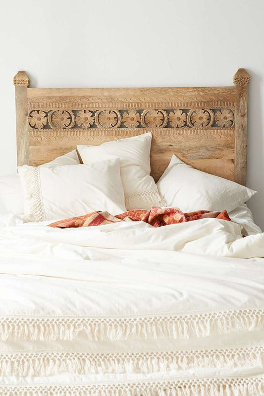 Hand Carved Wall Panel/Bedhead by Hibashi Furniture – handcrafted solid wood furniture made in India