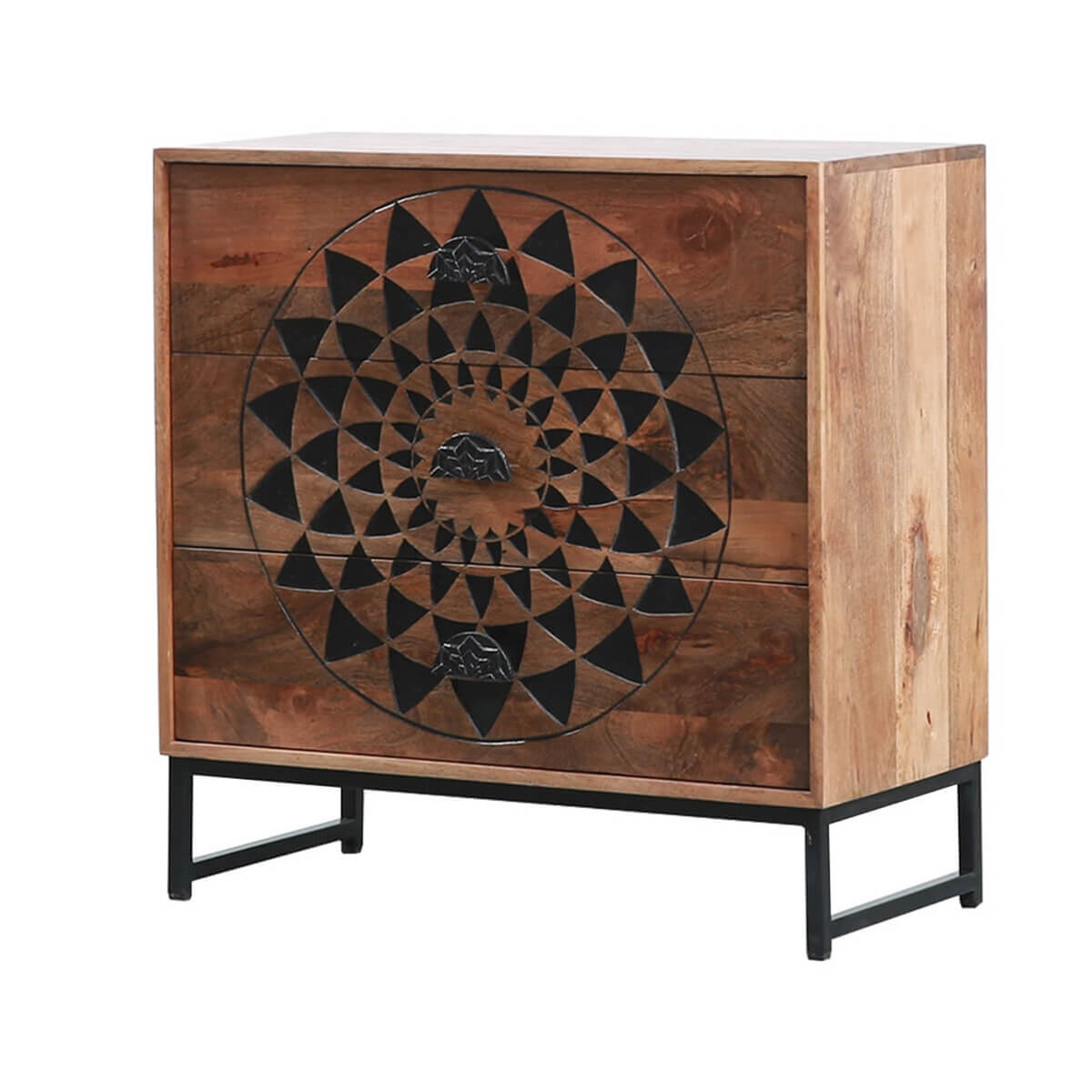 Hermosa Rustic Solid Wood Contemporary 3 - Drawer Dresser – handcrafted solid wood furniture