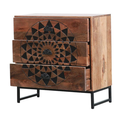 Hermosa Rustic Solid Wood Contemporary 3 - Drawer Dresser – handcrafted solid wood furniture