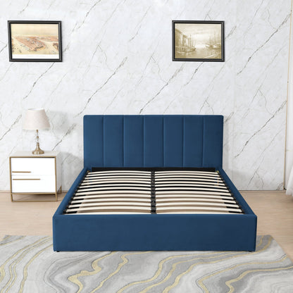 HF1505 Upholstered Bed Frame by Hibashi Furniture – handcrafted solid wood furniture made in India