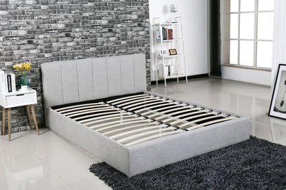 HF1505 Upholstered Bed Frame by Hibashi Furniture – handcrafted solid wood furniture made in India