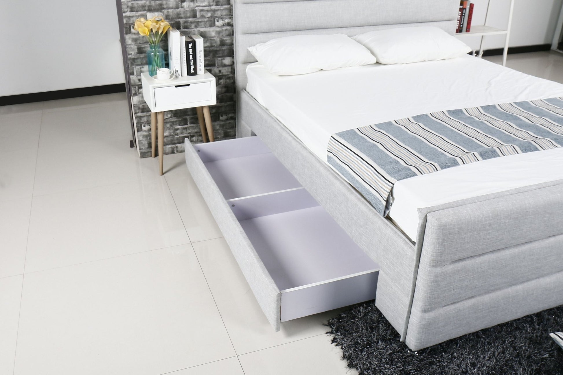 HF1615D Upholstered Bed Frame – handcrafted solid wood furniture