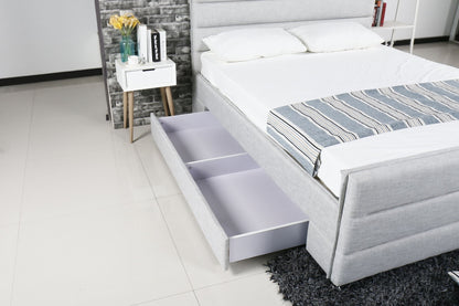 HF1615D Upholstered Bed Frame – handcrafted solid wood furniture