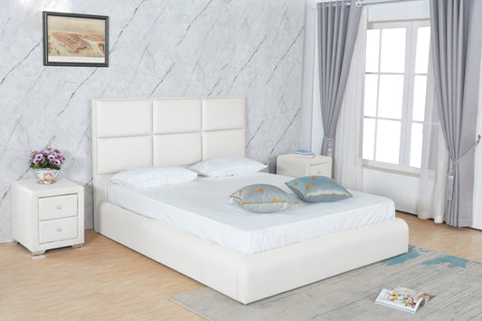 HF1616 Upholstered Bed Frame by Hibashi Furniture – handcrafted solid wood furniture made in India