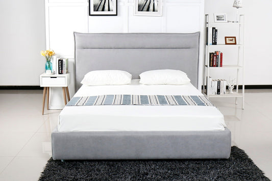 HF1803 Upholstered Bed Frame by Hibashi Furniture – handcrafted solid wood furniture made in India