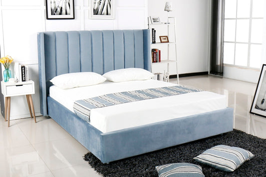 HF1804 Upholstered Bed Frame by Hibashi Furniture – handcrafted solid wood furniture made in India