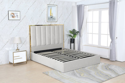 HF1901 Upholstered Bed Frame – handcrafted solid wood furniture
