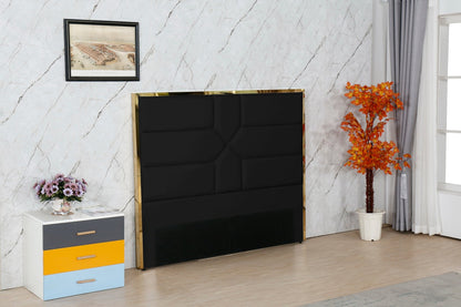 HF1902 Upholstered Bed Frame by Hibashi Furniture – handcrafted solid wood furniture made in India