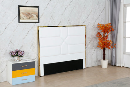 HF1902 Upholstered Bed Frame by Hibashi Furniture – handcrafted solid wood furniture made in India