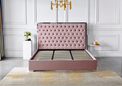 HF1910 Upholstered Bed Frame by Hibashi Furniture – handcrafted solid wood furniture made in India