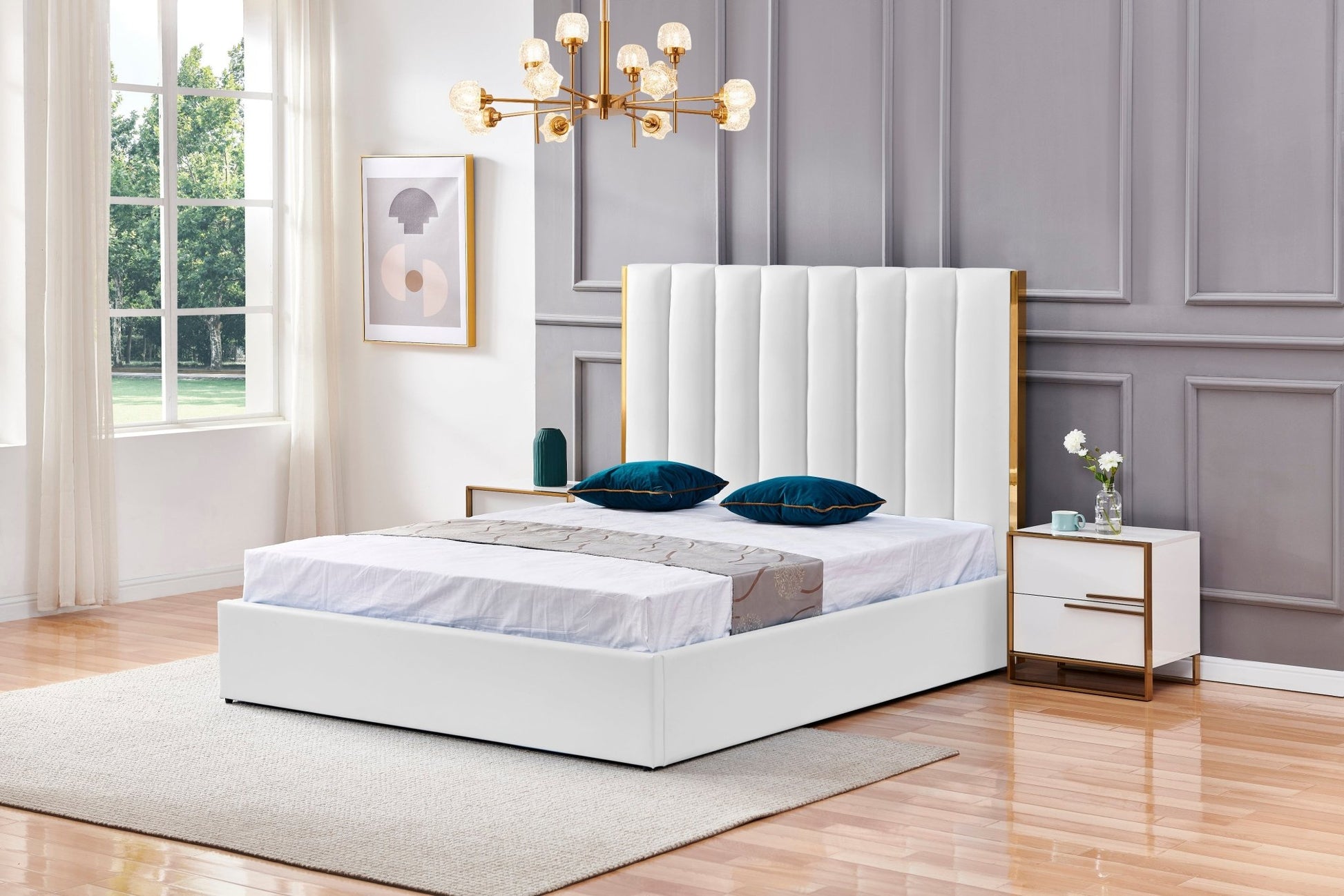 HF2002 Upholstered Bed Frame – handcrafted solid wood furniture