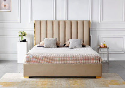 HF2002 Upholstered Bed Frame – handcrafted solid wood furniture