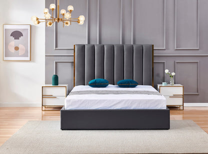 HF2002 Upholstered Bed Frame – handcrafted solid wood furniture