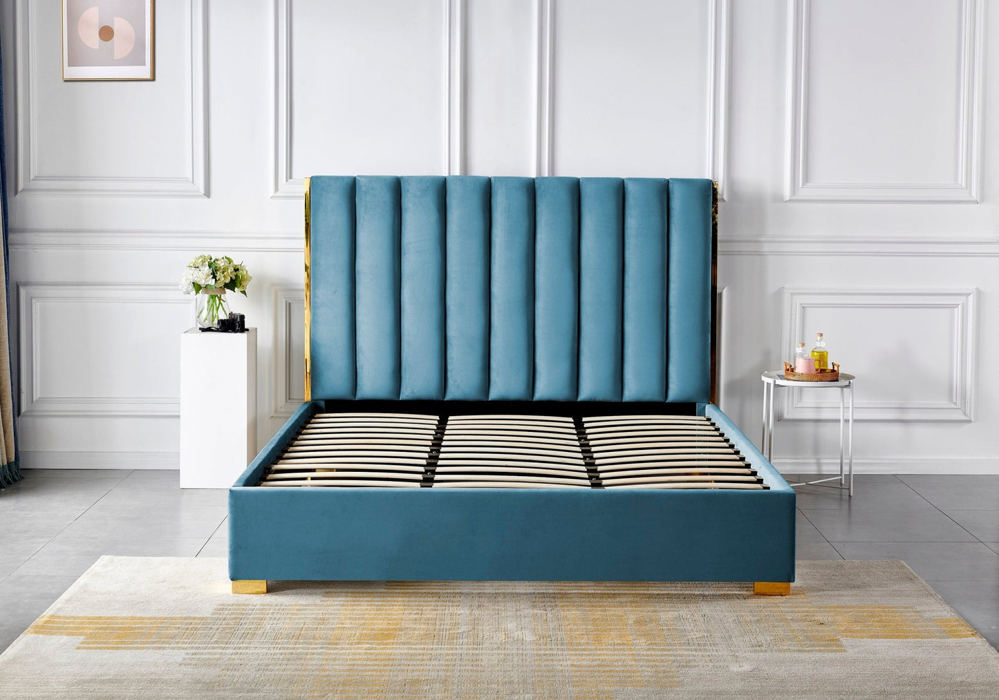 HF2002 Upholstered Bed Frame – handcrafted solid wood furniture