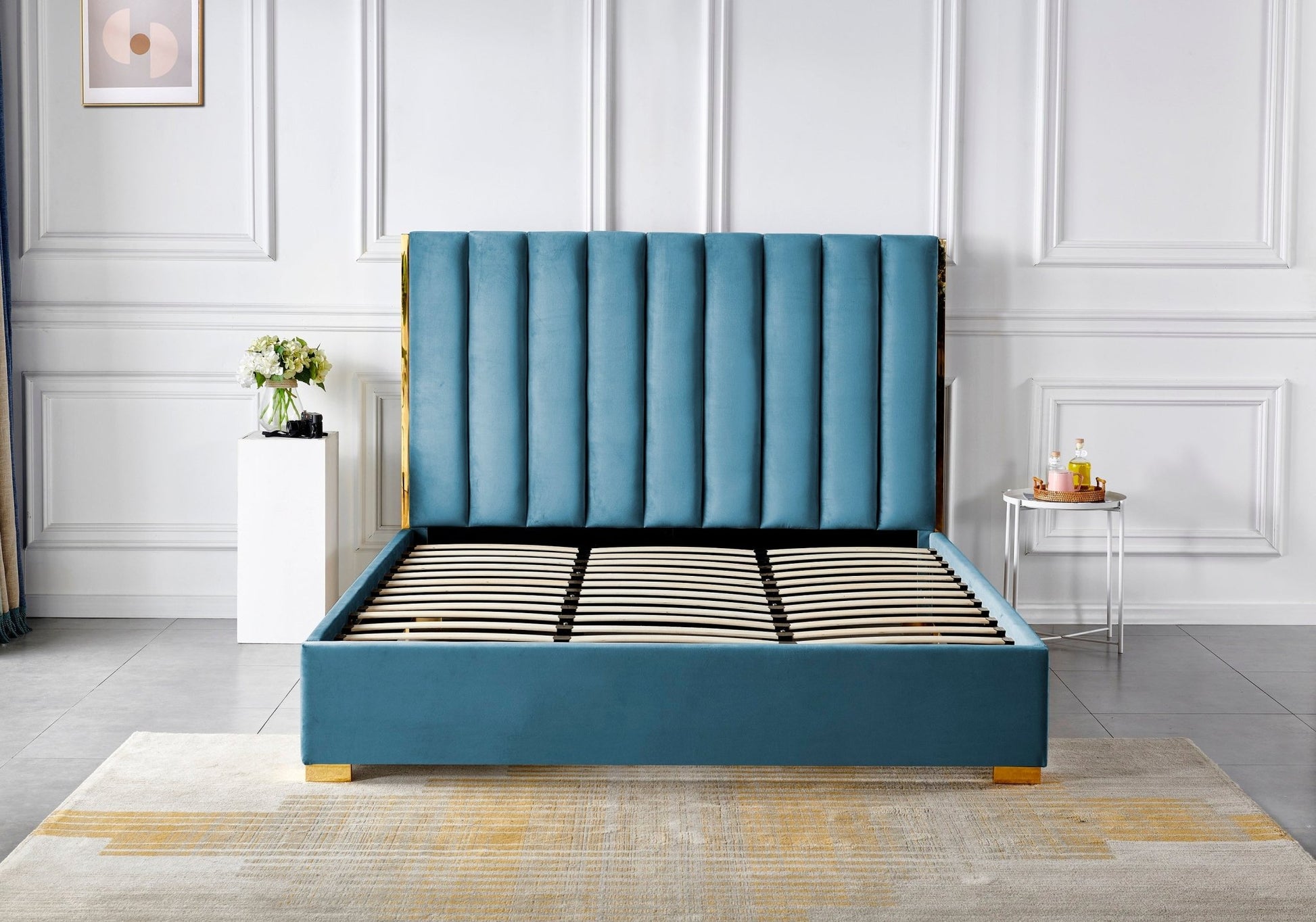 HF2002 Upholstered Bed Frame – handcrafted solid wood furniture