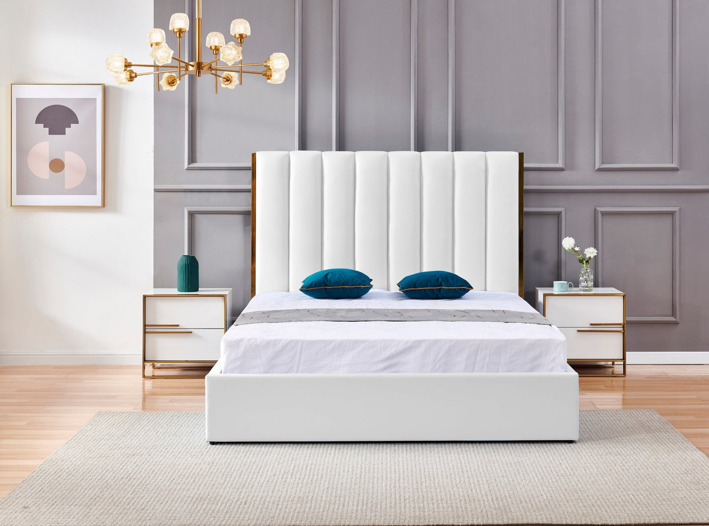 HF2002 Upholstered Bed Frame – handcrafted solid wood furniture