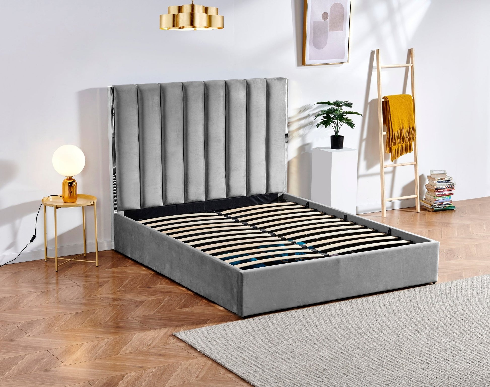 HF2002 Upholstered Bed Frame – handcrafted solid wood furniture
