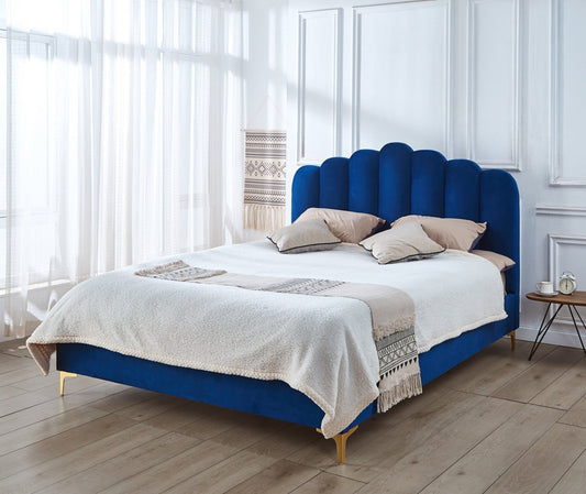 HF2006 Upholstered Bed Frame by Hibashi Furniture – handcrafted solid wood furniture made in India