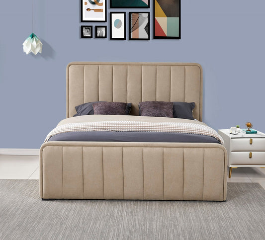 HF2012 Upholstered Bed Frame by Hibashi Furniture – handcrafted solid wood furniture made in India