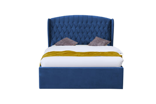 HF2108 Upholstered Bed Frame by Hibashi Furniture – handcrafted solid wood furniture made in India
