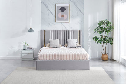 HF2110 Upholstered Bed Frame by Hibashi Furniture – handcrafted solid wood furniture made in India