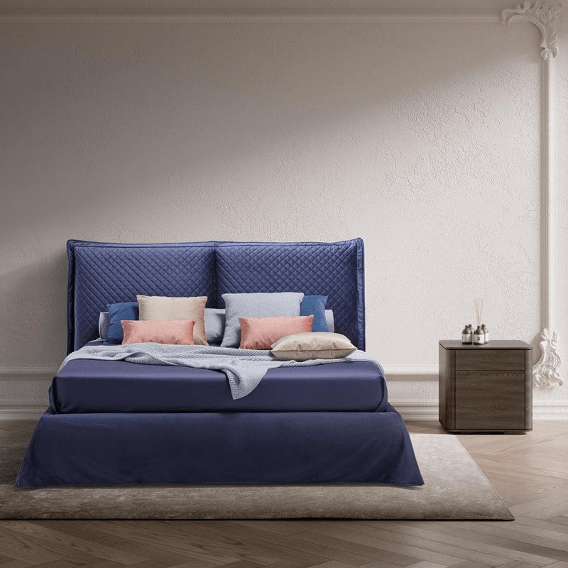 HF2201 Upholstered Bed Frame by Hibashi Furniture – handcrafted solid wood furniture made in India