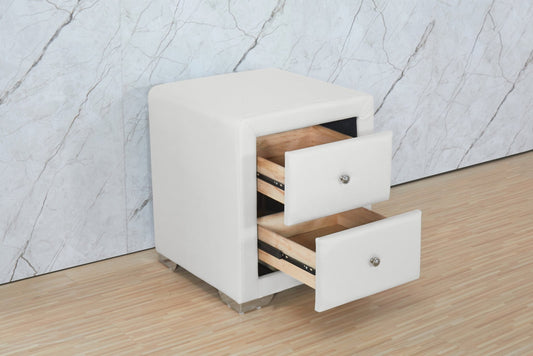HFNS1 Upholstered Bedside Bed Table by Hibashi Furniture – handcrafted solid wood furniture made in India