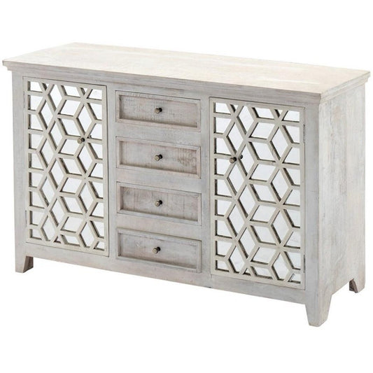 Hibashi Hand Carved Mirrored Sideboard by Hibashi Furniture – handcrafted solid wood furniture made in India