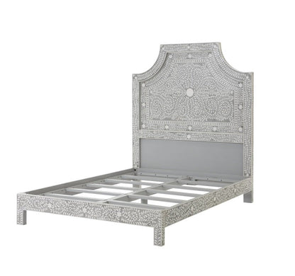 Hibashi Handmade Bone inlay Bed – handcrafted solid wood furniture