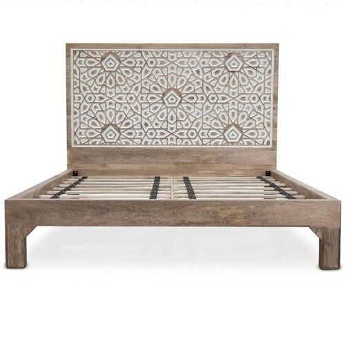 Hidd Hand Carved Solid Wood Queen/King Bed by Hibashi Furniture – handcrafted solid wood furniture made in India