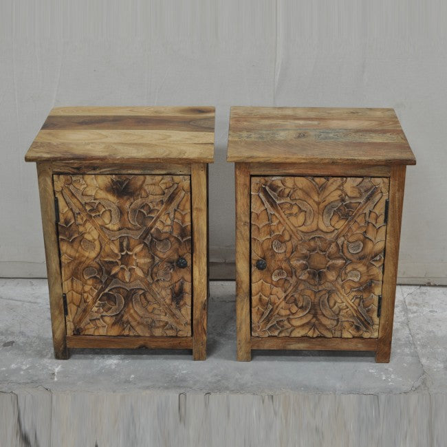 Pair of Handcrafted Bedside Tables