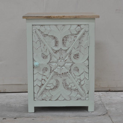 Hand Carved Pair of Bedsides, solid wooden bedside