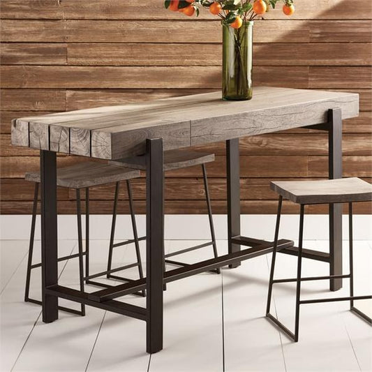IBA Modern Industrial Dining Table by Hibashi Furniture – handcrafted solid wood furniture made in India