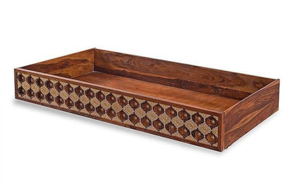 Mogra Antique Brass Work Solid Wood Brass Bed