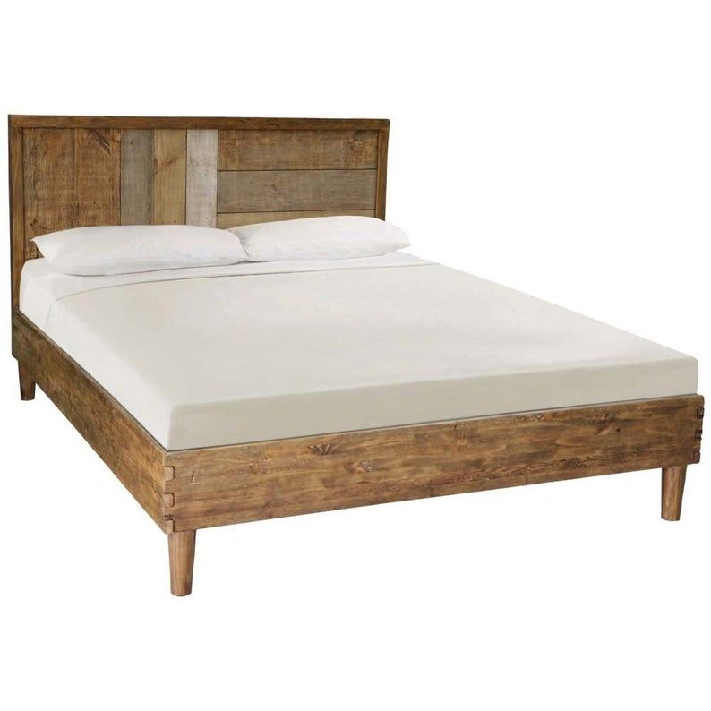 Estructura de cama moderna de madera de mango en 2 tonos de Corso Paris