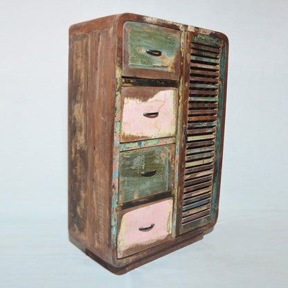 Cajonera de gabinete de madera reciclada SALVAGE