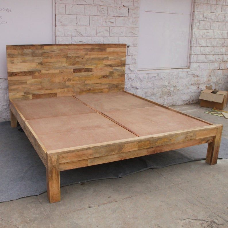 Estructura de madera de mango de la cama Boston contemporánea de Chip Design