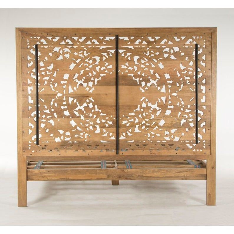 Indian Style Round Flower Designer Bed and Headboard.