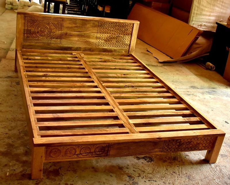 Vivid Sahara Contemporary Mango Wood Bed