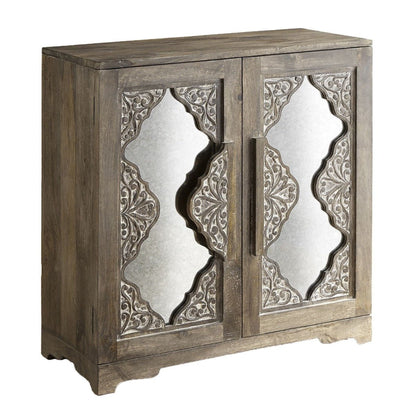 India Hand Carved Mirror Doors Sideboard by Hibashi Furniture – handcrafted solid wood furniture made in India